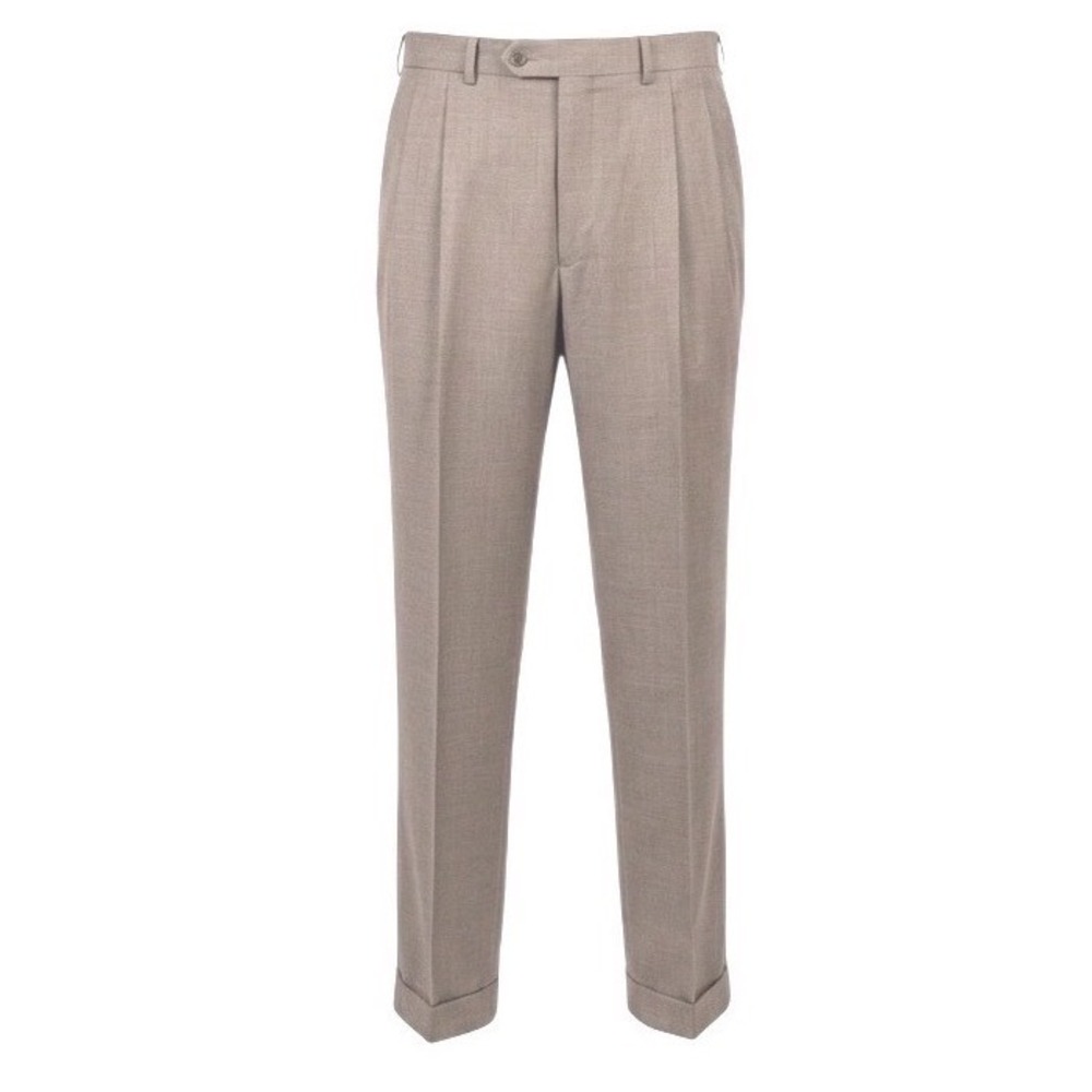 Lauren Ralph Lauren Men Tan Pleated Dress Pants Suit‎ Trousers Size 38x32 Preppy